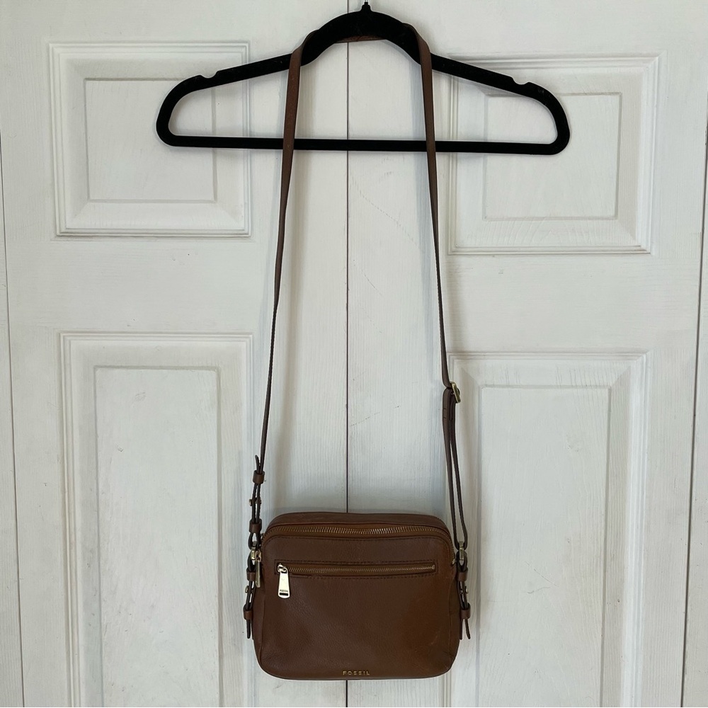 Fossil Brown Leather Crossbody Purse